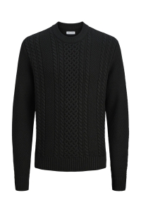 JACK&JONES ORIGINALS JJPAUL KNIT CREW NECK black