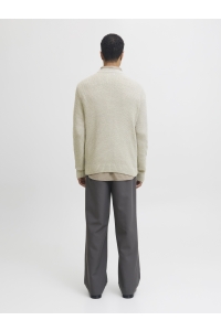 JACK&JONES ORIGINALS JJPAUL KNIT CREW NECK white melange