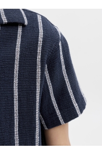 Jack and Jones boys JJECOBA STRIPE RESORT SHIRT SS SN J: sky captain/stripes