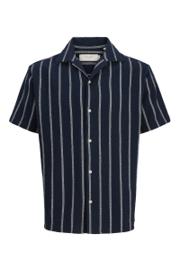 Jack and Jones boys JJECOBA STRIPE RESORT SHIRT SS SN J: sky captain/stripes
