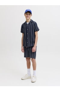 Jack and Jones boys JPSTJAIDEN COBA STRIPE JOG SHORT M : sky captain/stripes