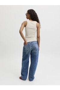 Jack and Jones JXFRIDA SL U-NECK TOP JRS NOOS oatmeal/melange