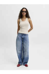 Jack and Jones JXFRIDA SL U-NECK TOP JRS NOOS oatmeal/melange