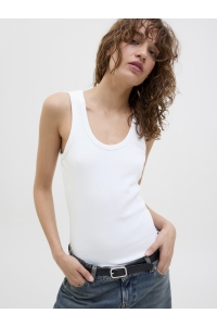 Jack and Jones JXFRIDA SL U-NECK TOP JRS NOOS bright white