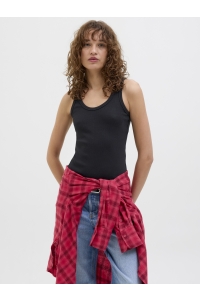 Jack and Jones JXFRIDA SL U-NECK TOP JRS NOOS black