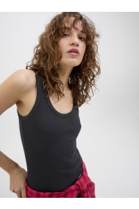 Jack and Jones JXFRIDA SL U-NECK TOP JRS NOOS black