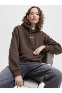 Jack and Jones JXSTUDIO VESTERBRO LS RLX HOOD SWT : bracken/bright white jjxx studio