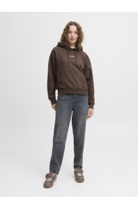 Jack and Jones JXSTUDIO VESTERBRO LS RLX HOOD SWT : bracken/bright white jjxx studio