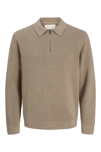 Jack and Jones  JPRBLAMILANO STITCH KNIT ZIP POLO S: