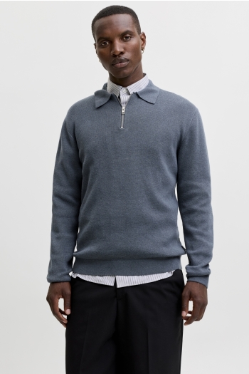 Jack and Jones  JPRBLAMILANO STITCH KNIT ZIP POLO S: