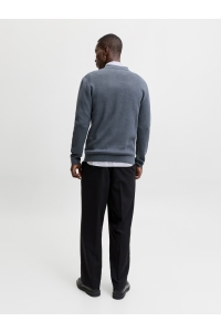 Jack and Jones JPRBLAMILANO STITCH KNIT ZIP POLO S: turbulence/melange