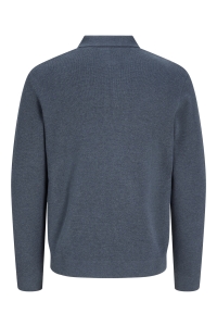 Jack and Jones JPRBLAMILANO STITCH KNIT ZIP POLO S: turbulence/melange