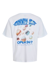 jack en jones boys JORGROVE TEE SS CREW NECK TG JNR bright white/planets