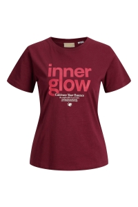 JACK&JONES ORIGINALS JXMIMI SS PRINT TEE JRS cabernet/inner glow