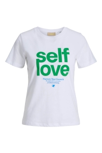 JACK&JONES ORIGINALS JXMIMI SS PRINT TEE JRS bright white/self love