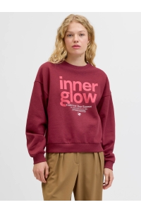JACK&JONES ORIGINALS JXMIMI RLX LS PRINT CREW SWT cabernet/inner glow