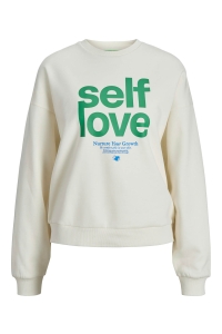 JACK&JONES ORIGINALS JXMIMI RLX LS PRINT CREW SWT vanilla ice/self love