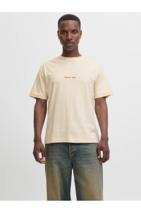 JACK&JONES ORIGINALS JORNORREBRO EMB TEE SS CREW NECK NO: antique white