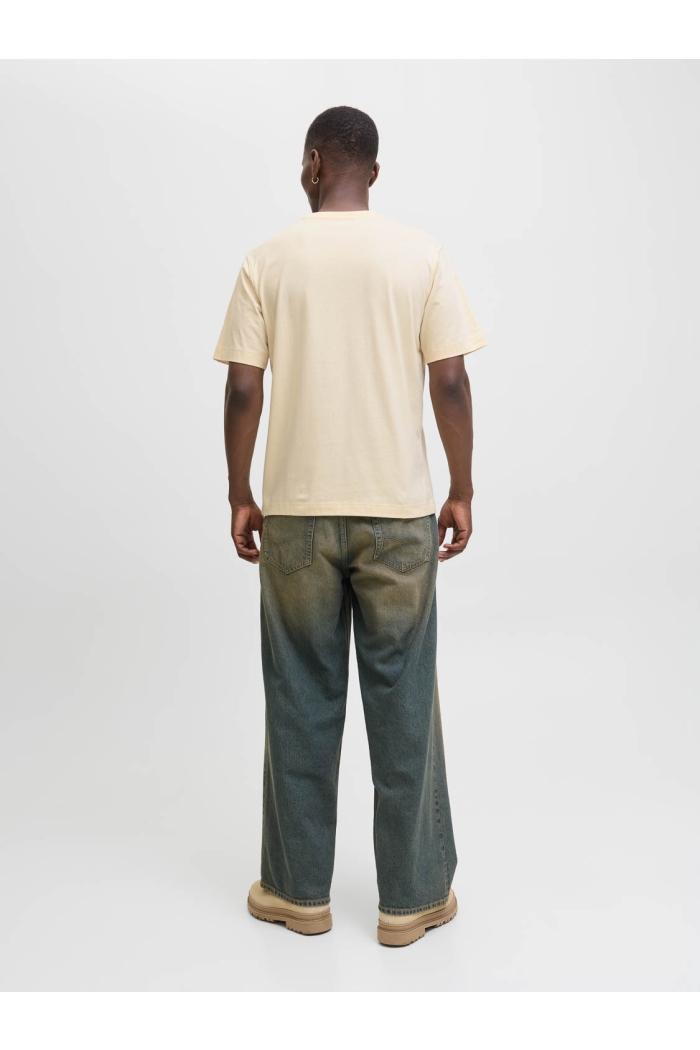 JACK&JONES ORIGINALS JORNORREBRO EMB TEE SS CREW NECK NO: antique white