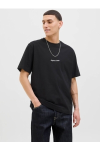 JACK&JONES ORIGINALS JORNORREBRO EMB TEE SS CREW NECK NO: black
