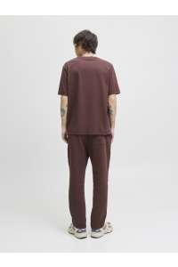 JACK&JONES ORIGINALS JORNORREBRO EMB TEE SS CREW NECK NO: deep mahogany