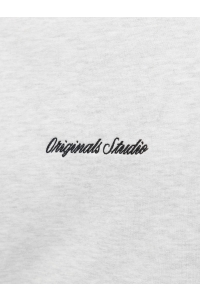 JACK&JONES ORIGINALS JORNORREBRO EMB SWEAT CREW NOOS white melange