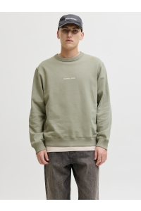 JACK&JONES ORIGINALS JORNORREBRO EMB SWEAT CREW NOOS seagrass