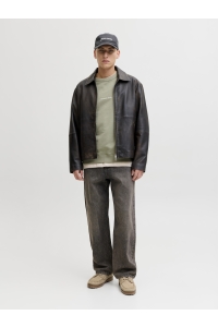 JACK&JONES ORIGINALS JORNORREBRO EMB SWEAT CREW NOOS seagrass