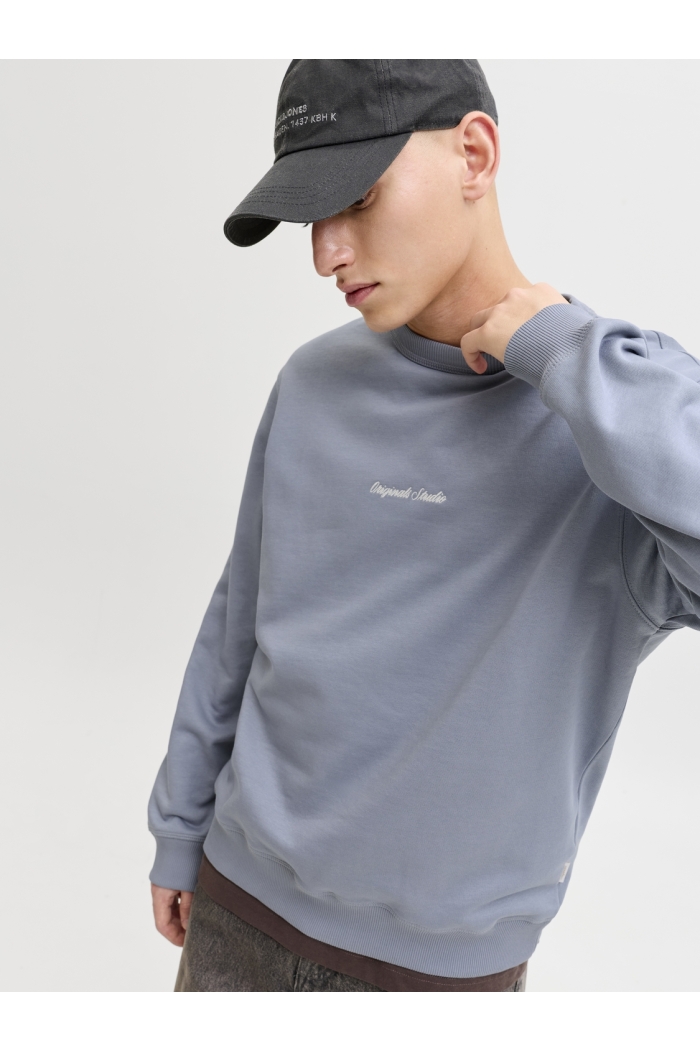 JACK&JONES ORIGINALS JORNORREBRO EMB SWEAT CREW NOOS tradewinds