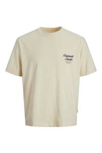 JACK&JONES ORIGINALS JORNORREBRO TYPO TEE SS CREW NECK N: antique white