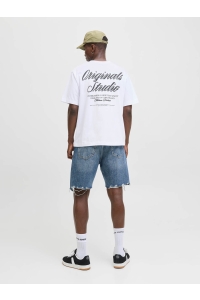 JACK&JONES ORIGINALS JORNORREBRO TYPO TEE SS CREW NECK N: bright white