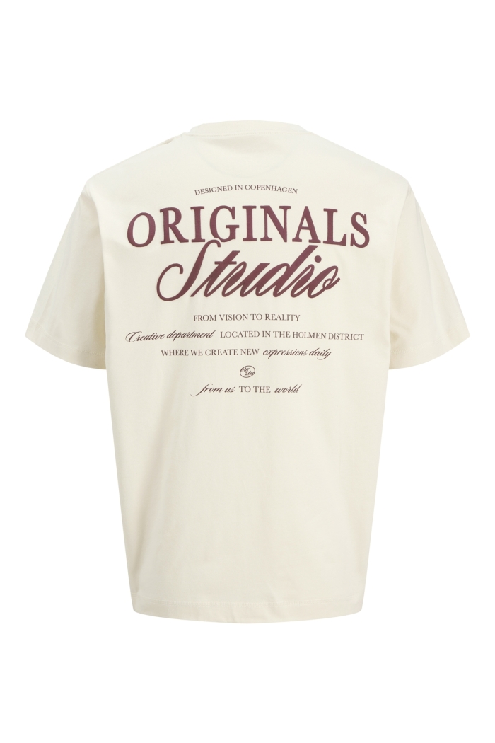 Jack and Jones JORNORREBRO TYPO TEE SS CREW NECK N: antique white/ss 26