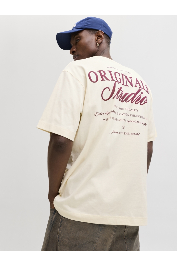 Jack and Jones JORNORREBRO TYPO TEE SS CREW NECK N: antique white/ss 26