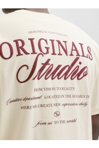 Jack and Jones JORNORREBRO TYPO TEE SS CREW NECK N: antique white/ss 26