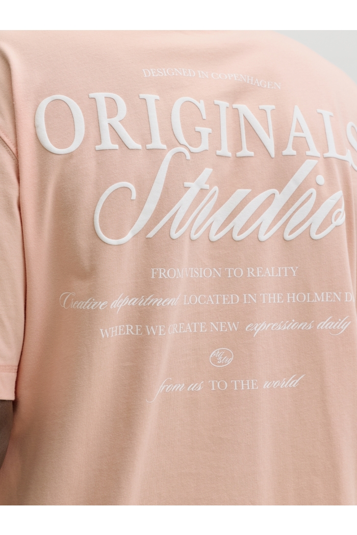 Jack and Jones JORNORREBRO TYPO TEE SS CREW NECK N: peach melba/ss 26