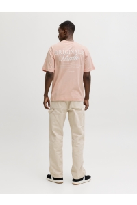 Jack and Jones JORNORREBRO TYPO TEE SS CREW NECK N: peach melba/ss 26