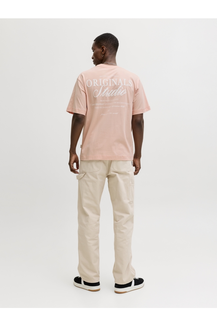 Jack and Jones JORNORREBRO TYPO TEE SS CREW NECK N: peach melba/ss 26