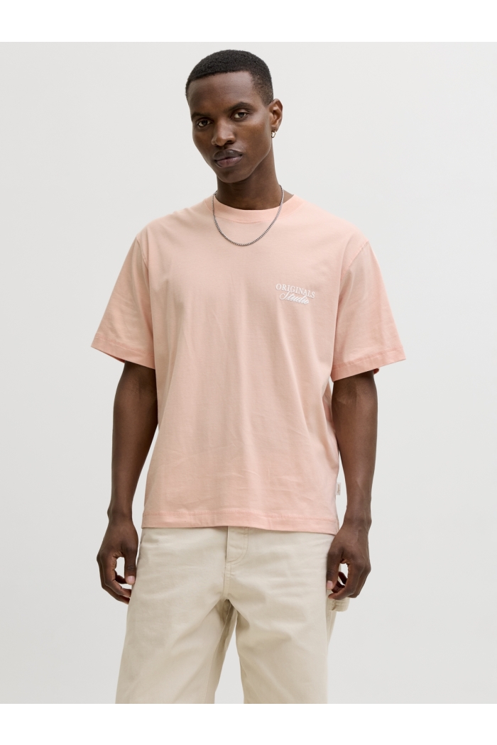 Jack and Jones JORNORREBRO TYPO TEE SS CREW NECK N: peach melba/ss 26