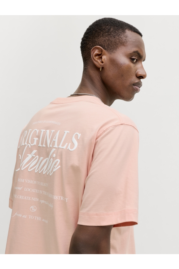 Jack and Jones JORNORREBRO TYPO TEE SS CREW NECK N: peach melba/ss 26