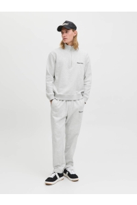 JACK&JONES ORIGINALS JORNORREBRO EMB SWEAT HIGH NECK SN white melange