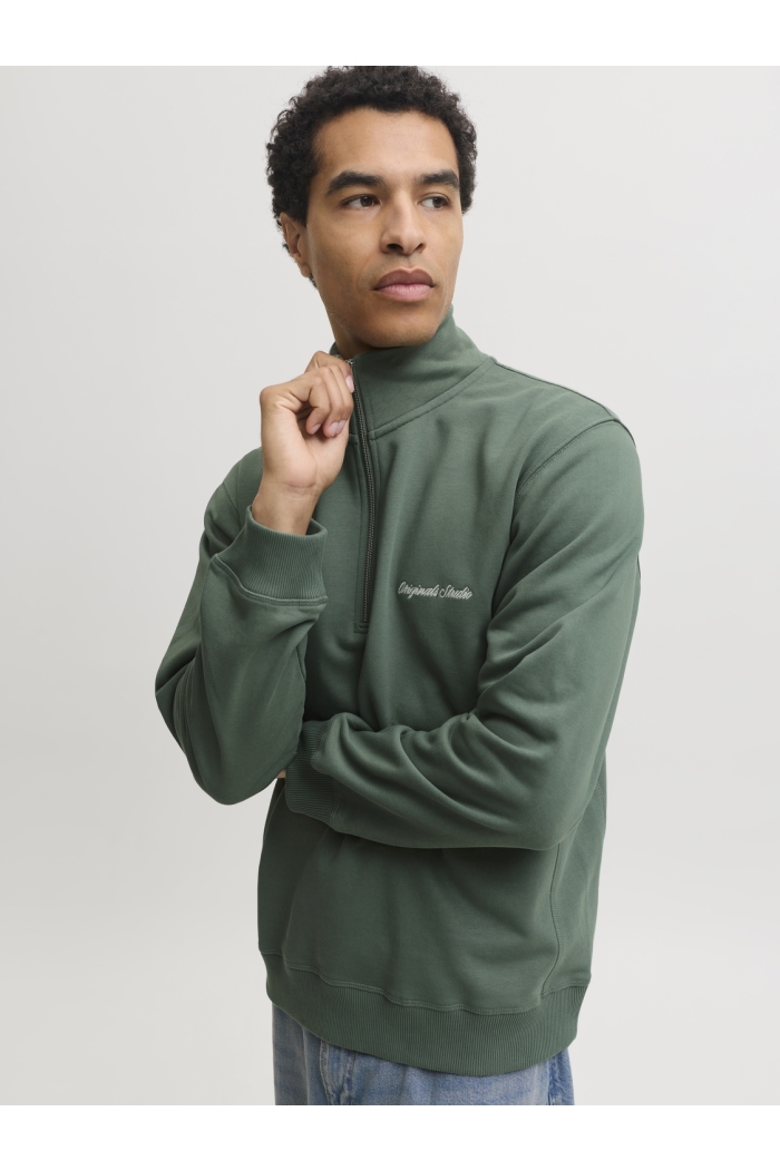 Jack and Jones JORNORREBRO EMB SWEAT HIGH NECK SN laurel wreath