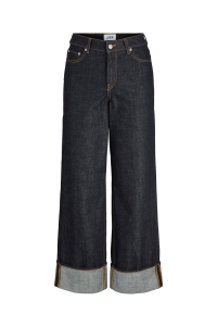 JACK&JONES ORIGINALS JXTOKYO VEGA WIDE HW FOLD UP R269 D: dark blue denim