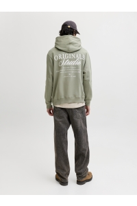 JACK&JONES ORIGINALS JORNORREBRO TYPO BACK SWEAT HOOD SN seagrass/ss26