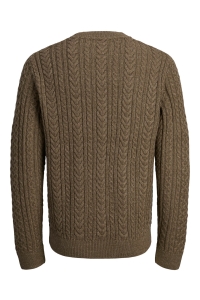 JACK%JONES PREMIUM JPRBLUSEAN KNIT CABLE CREW NECK SN malt ball/melange