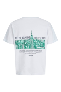 JACK&JONES ORIGINALS JORYORK BACK TEE SS CREW NECK bright white