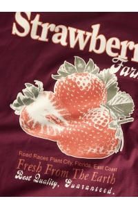 Jack and Jones JXSANDRA LOOSE SS TEE JRS cabernet/strawberry