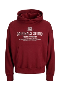 JACK&JONES ORIGINALS JORCAMBRIDGE SWEAT HOOD tibetan red