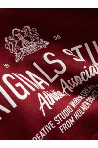 JACK&JONES ORIGINALS JORCAMBRIDGE SWEAT HOOD tibetan red