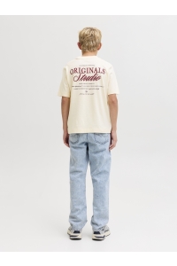 Jack and Jones boys JORNORREBRO TYPO TEE SS CREW NECK S: antique white/ss 26