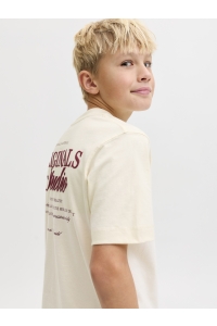 Jack and Jones boys JORNORREBRO TYPO TEE SS CREW NECK S: antique white/ss 26